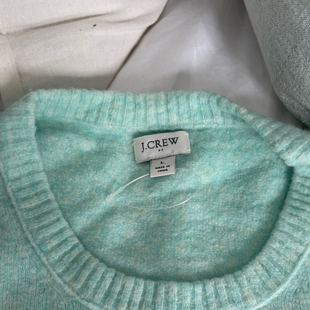 J. Crew Women's Light Green Crew Neck Sweater